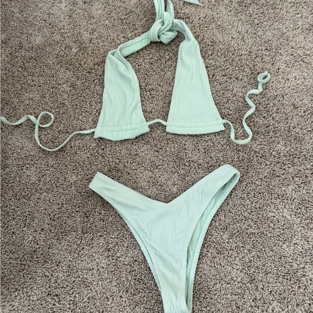 437 Mint Green Bikini Set